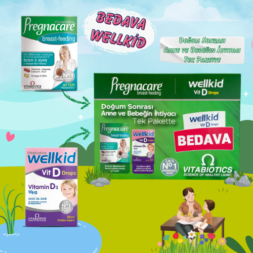 Pregnacare Breast Feeding 56 Tablet + 28 Kapsül + Wellkid Vitamin D Damla 30 ml